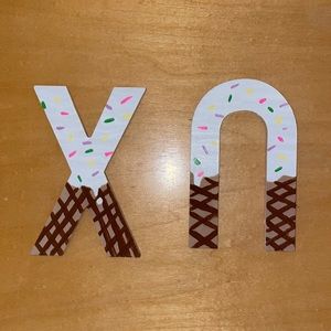 CHI OMEGA ICE CREAM LETTERS